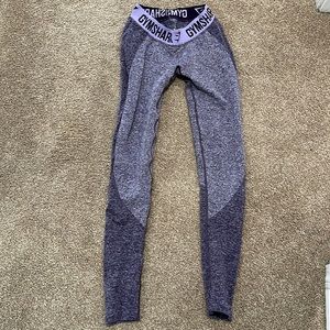 GYMSHARK original leggings, size XS, super stretchy, heathered purple on purple
